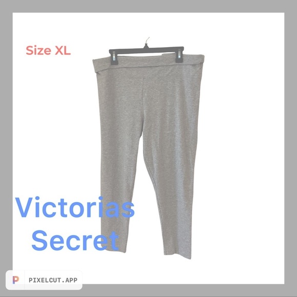 Victoria's Secret Pants - NWOT Victoria’s Secret Gray leggings Sz XL NEW rollover waistband Roomy Stretch
